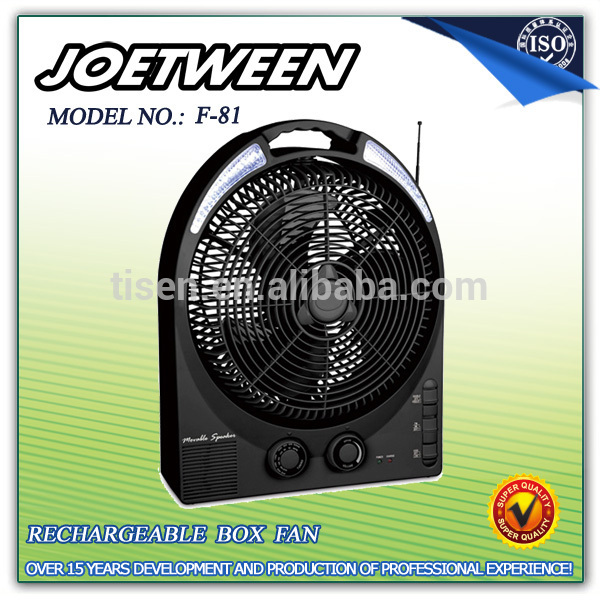 12 Rechargeable Super Mute Mini Air Cooling Adjustable Solar Fan with FM/AM radio &led light