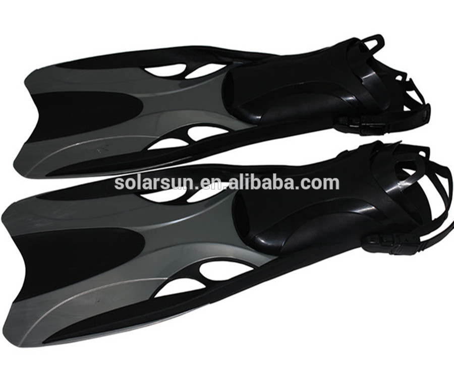 OEM open heel long dive scuba shoes adult blue rubber diving fins flipper