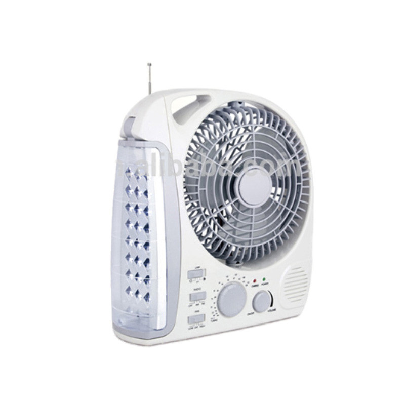 teyoza mini solar rechargeable fan with LED light and rotatable lighting box