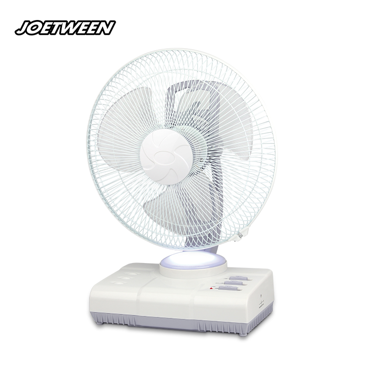 6V battery powered rechargeable emergency light electric fan