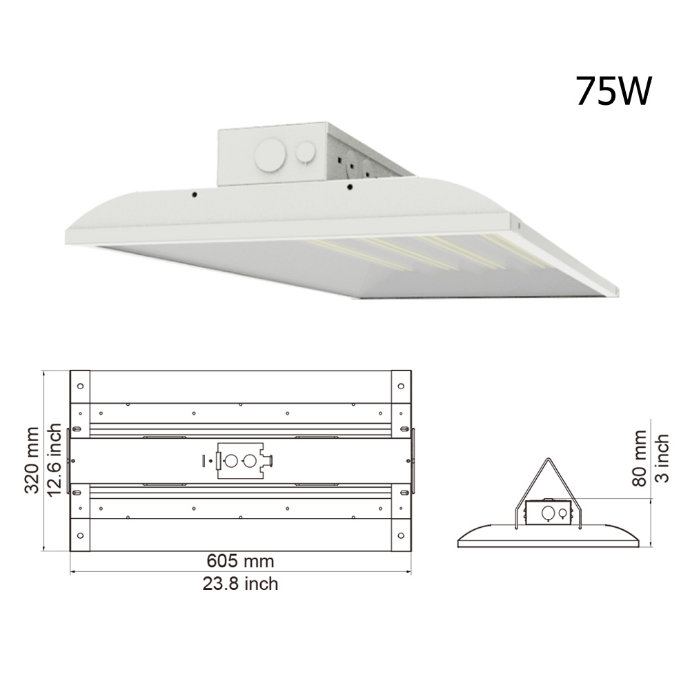 100% Full Test linear lighting fixture 36000 lumen 400w led high bay light