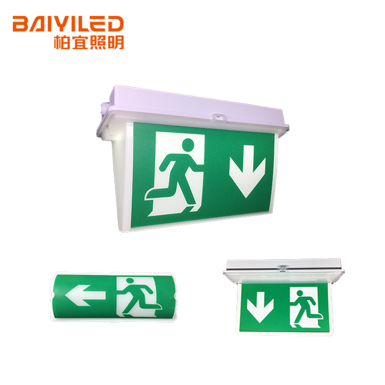 Best Price Emergency Fire Sign Running Man Different Rechargeable Battery Backup Led Exit Light With Edge