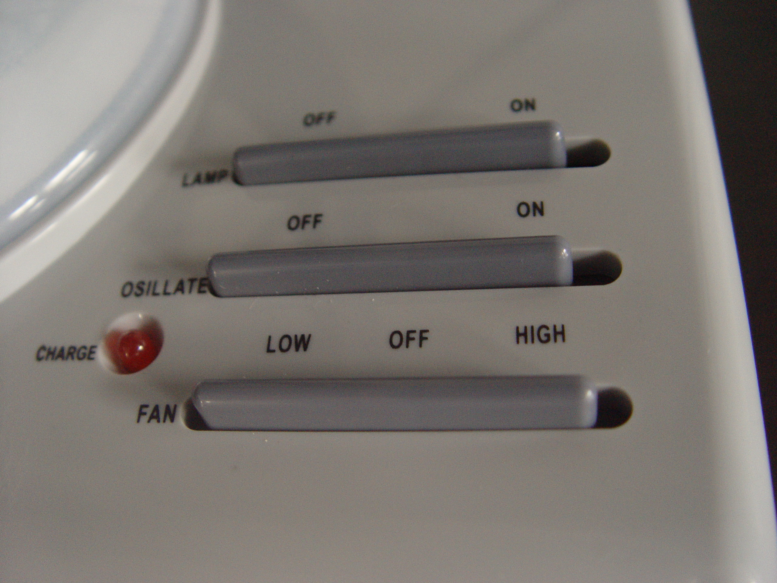 12 Inch Rechargeable Table Oscillating Fan with led light