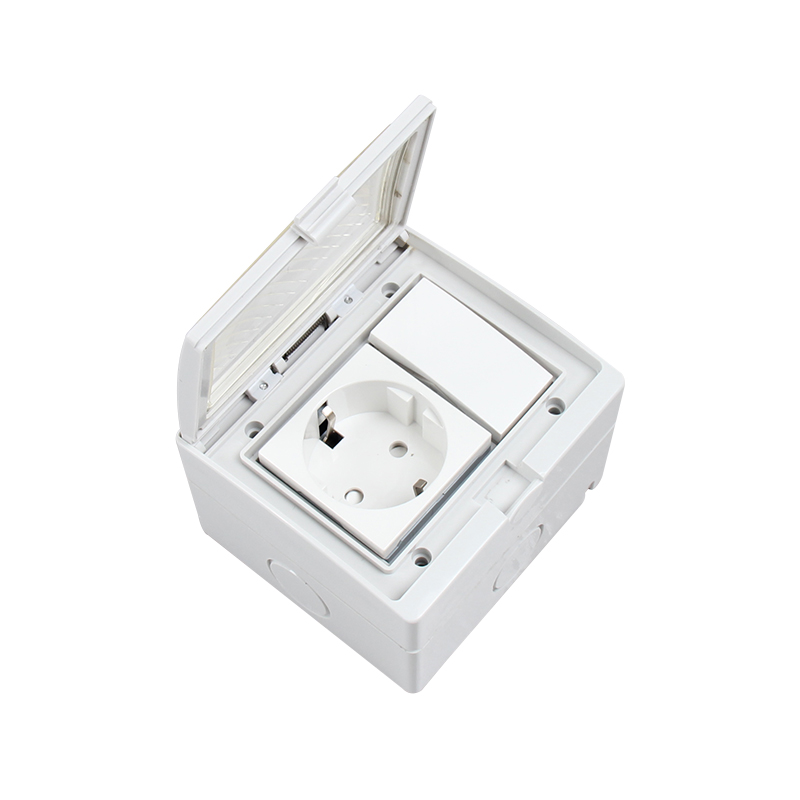 SAIPWELL 250V/16A IP55 Germany Style Double Control 1 Position Waterproof Switch Socket(SP-SRS)