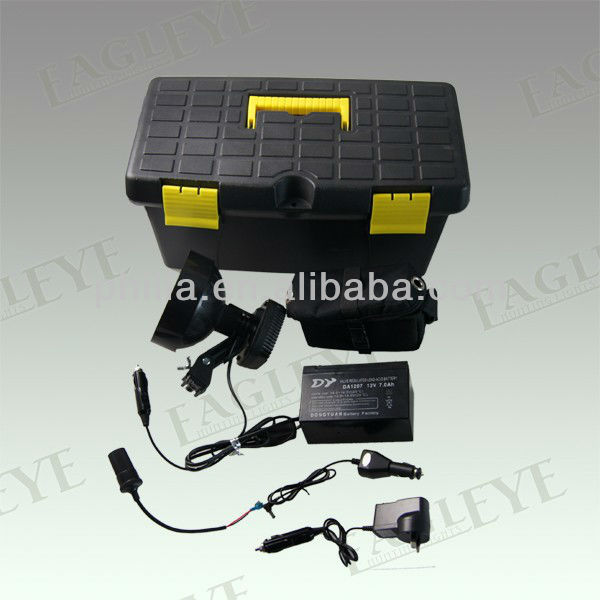 Rechargeable Powerful Xenon HID spotlight,Far Light Range,12V,6/7/9reflector size,Super bright