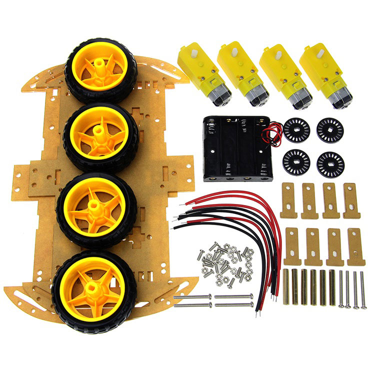 4wd Smart Car Chassis KIT BT Remote Control Car Robot Car Chassis