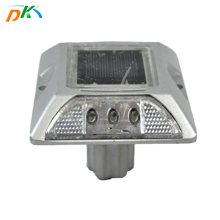 Solar traffic safety led warning flashing reflector road stud