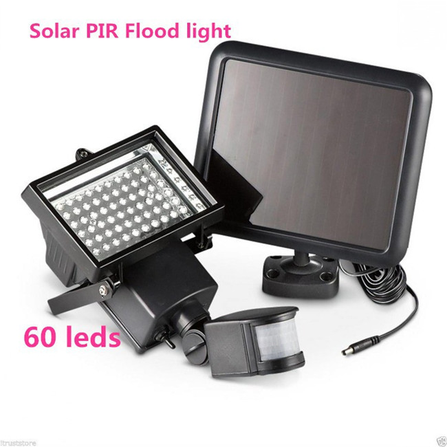 Solar powered outdoor led Garden Light 60 LEDs PIR Body Motion Sensor street Floodlights Spotlights Solar Lamp bulbs