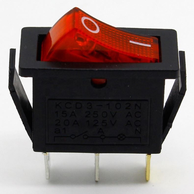 RED LED Light 3PIN SPST ON/OFF G132 Boat Rocker Switch 15A/250V 20A/125V Car Dash Dashboard Truck RV Home