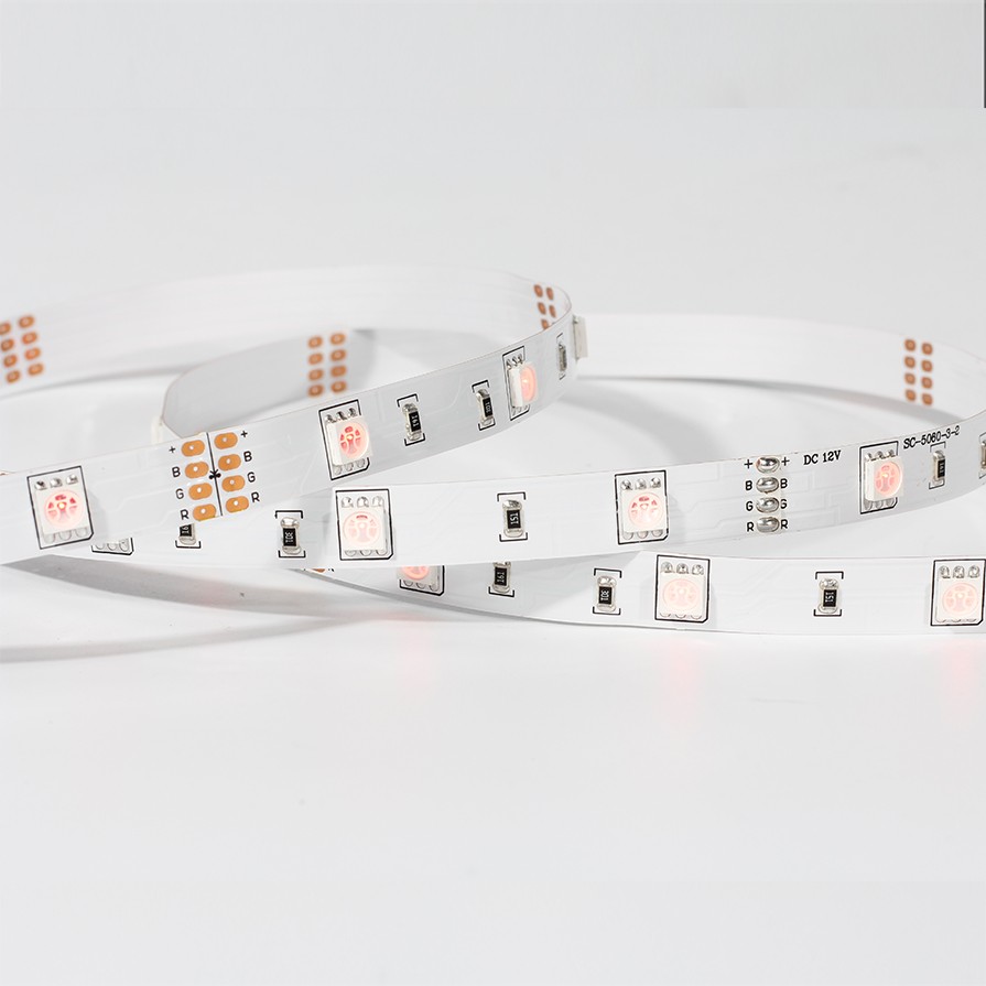 Architectural lights 8mm Width 30LEDS/M 7.2W/M IP20 5050 RGB LED Flexible Strip