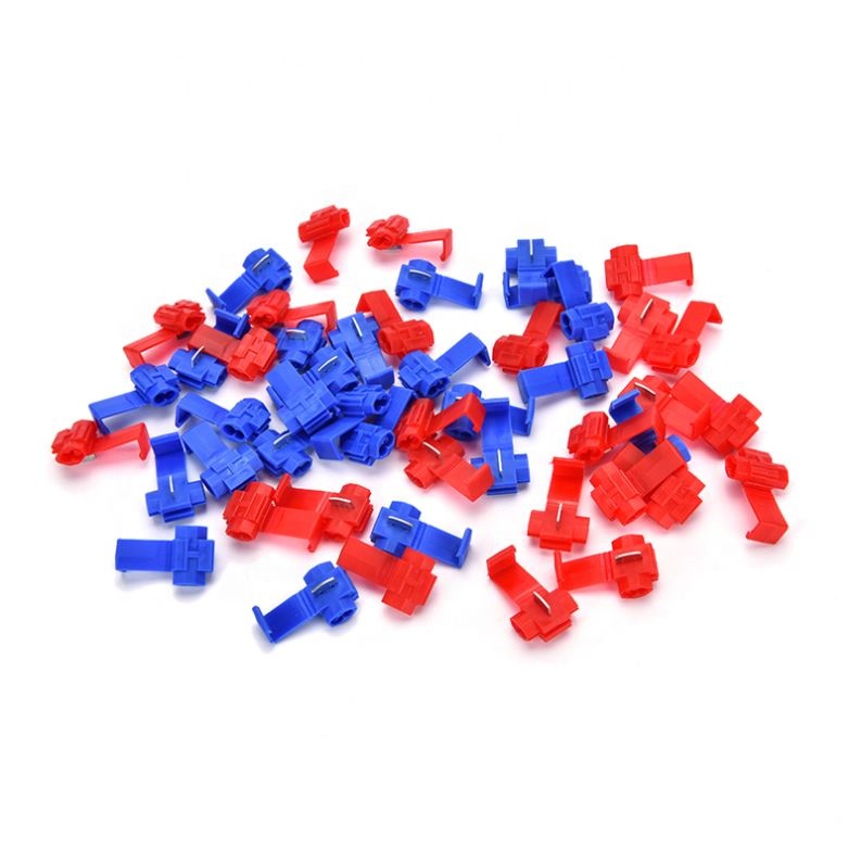 Red Blue Lock Quick Splice Crimp Terminal Hard Soft Wire Connector Best Selling
