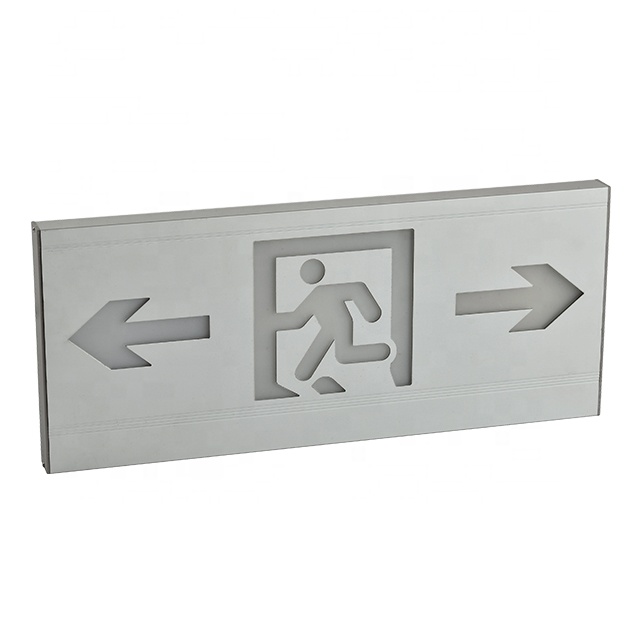 Aluminum and PC emergency exit sign for warning and indication