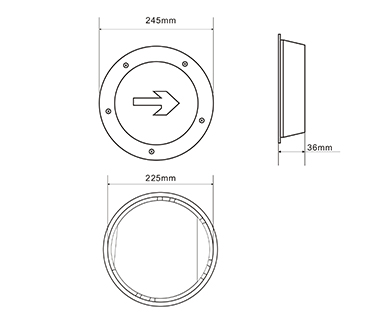 IP65 emergency led light on the ground for emergency exit sign