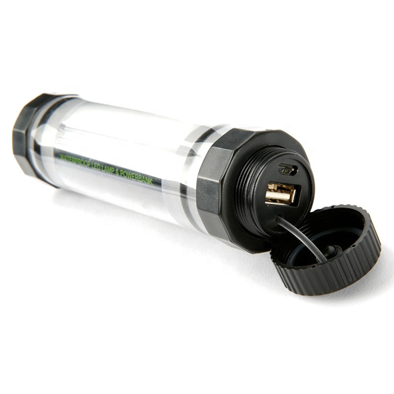 Power bank IP68 waterproof led lantern 18650 rechargeable built-in lithium battery portable outdoor flashlight camping light