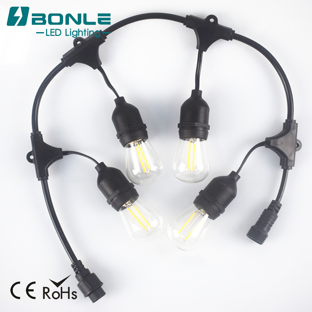 Cheap Price Festival Decorative With Edison Bulbs Waterproof Rubber Cable Led Globe Outdoor String Lights Christmas Lights