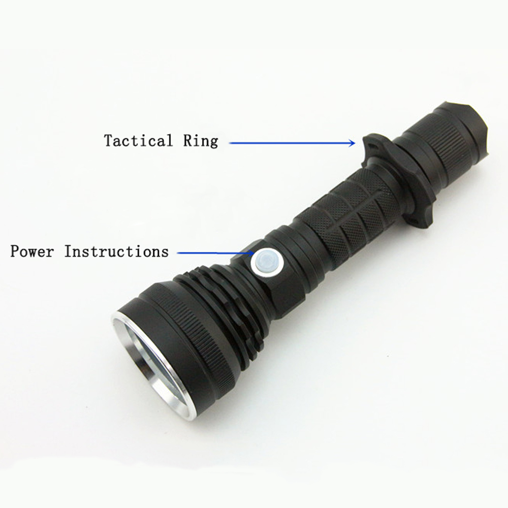 Aluminum Tactical LED Flashlight Rechargeable Defense 1000Lumens Torch