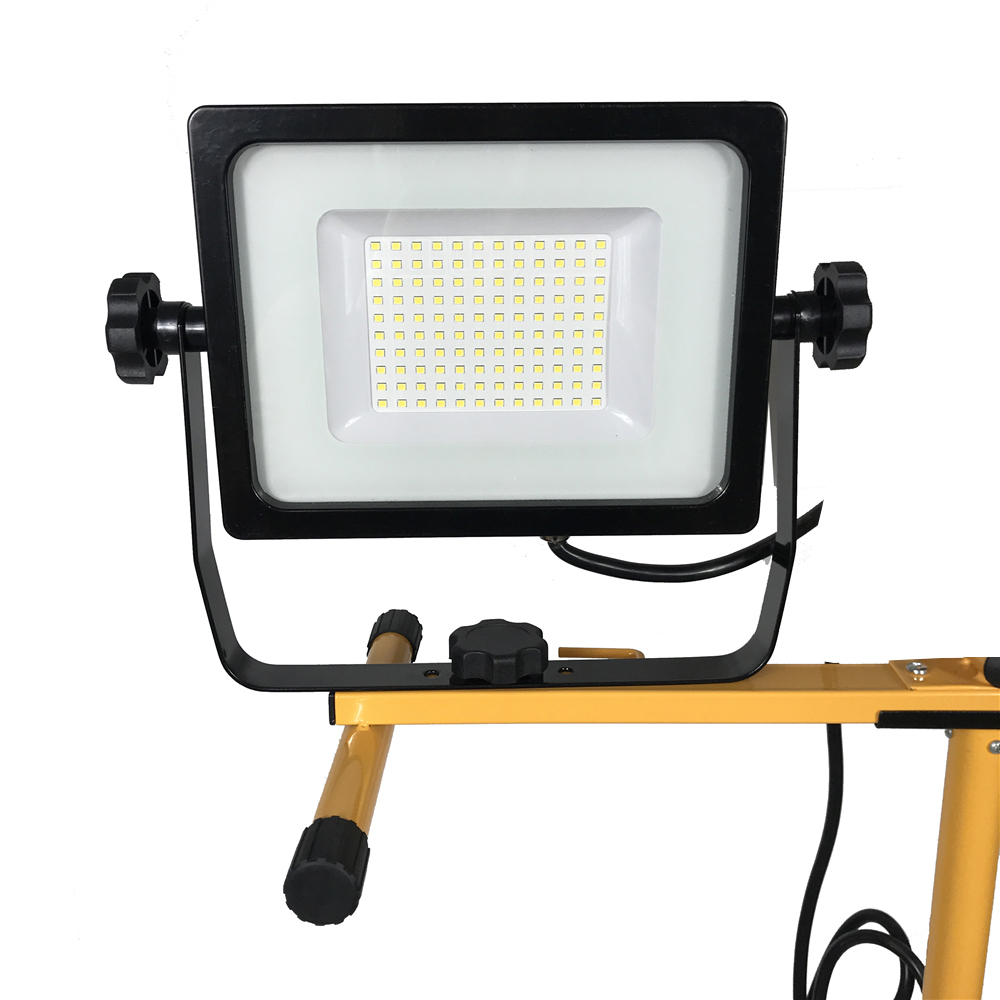 10000 lumen dual-head tripod led work light 100w led work light with tripod for outdoor indoor paint, drywall, lawn