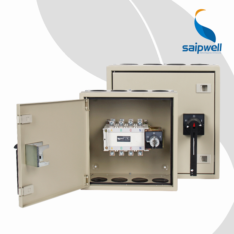 SAIPWELL 500*500*150mm IP66 Outdoor Enclosure Waterproof Pole Mount Steel Enclosure