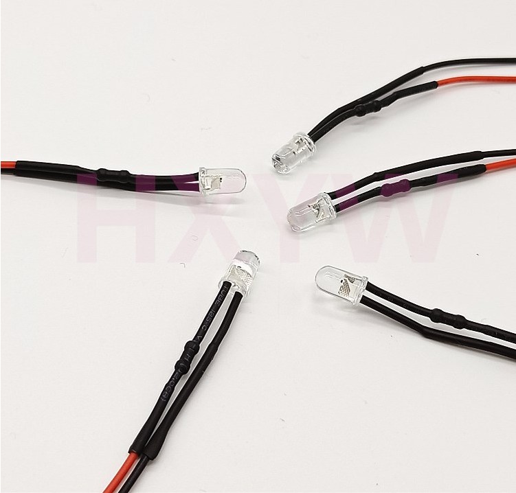 Round Top 3mm 5mm 8mm 10mm Diffused 12V DC 20cm Pre-Wired Green LED Diode Wide Angle Light Bulbs Lamp