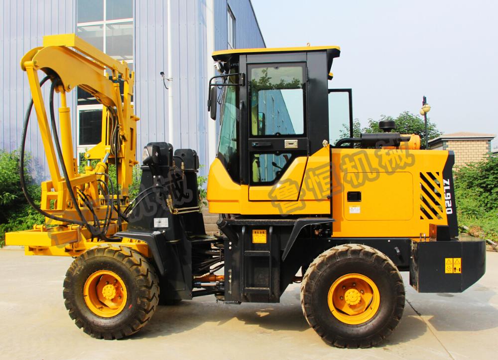 Driven precast concrete piles post ramming pile driver