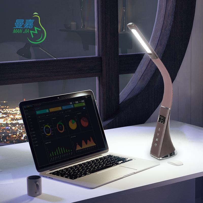 Custom business gifts leather flexible table lamp touch light for original equipment manufacture