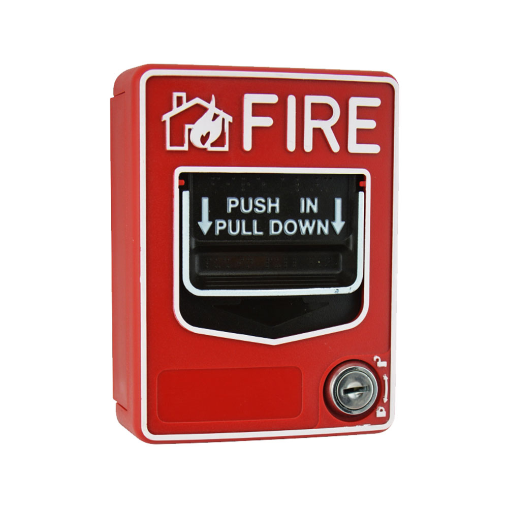 Asenware fire push button resettable call point manual plastic call point