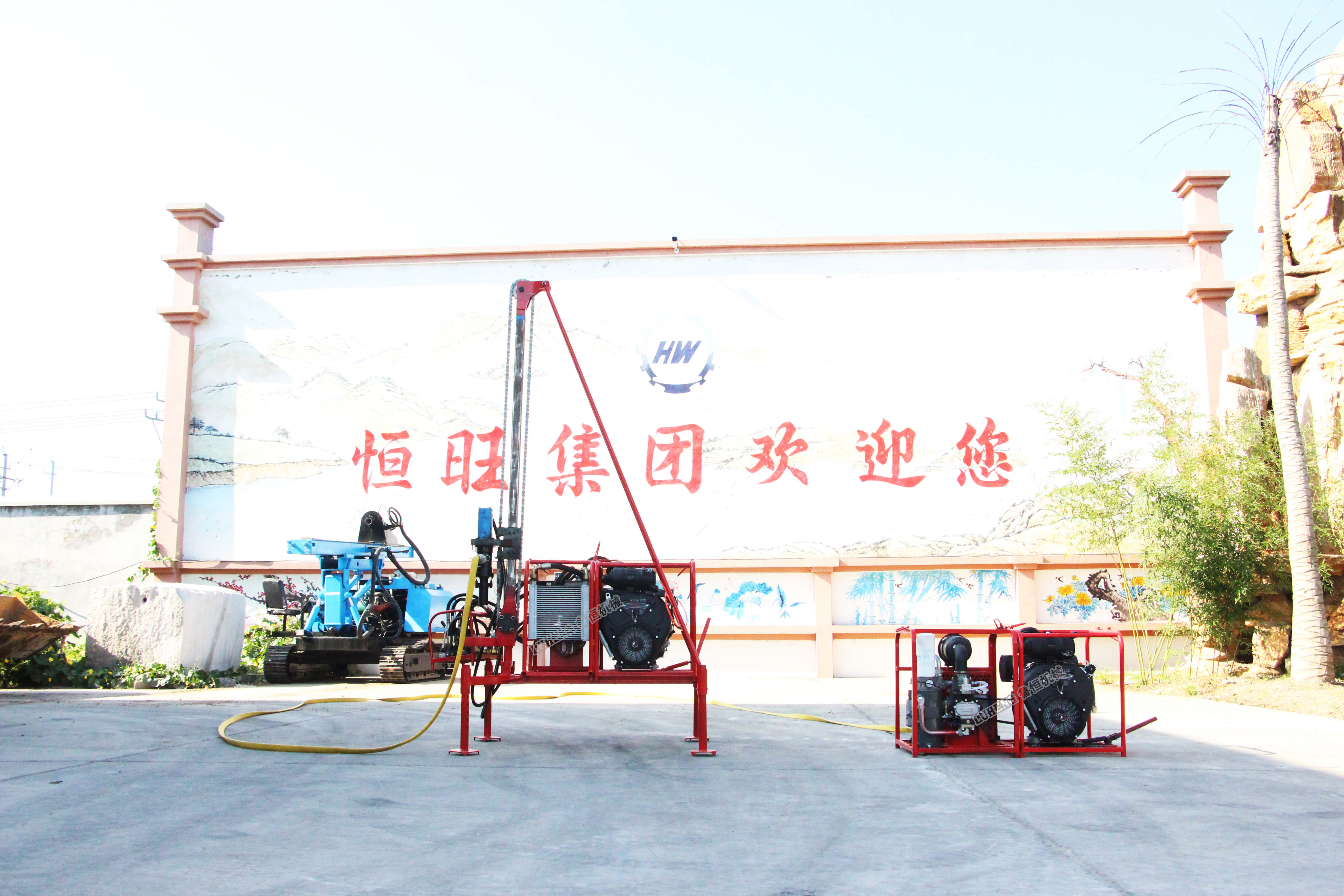 30m ROCK PORTABLE pneumatic drilling rig (including air compressor)