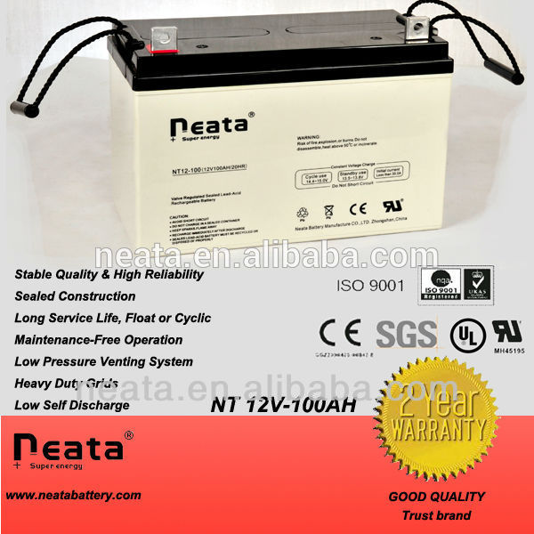 12V 100Ah Lead Acid SLA VRLA Gel Solar PV UPS Battery low price