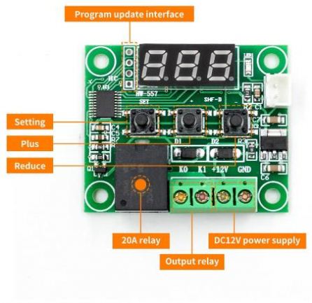W1209 DC 12V LED Digital Thermostat Temperature Control Thermometer Thermo Controller Switch Module + NTC Sensor