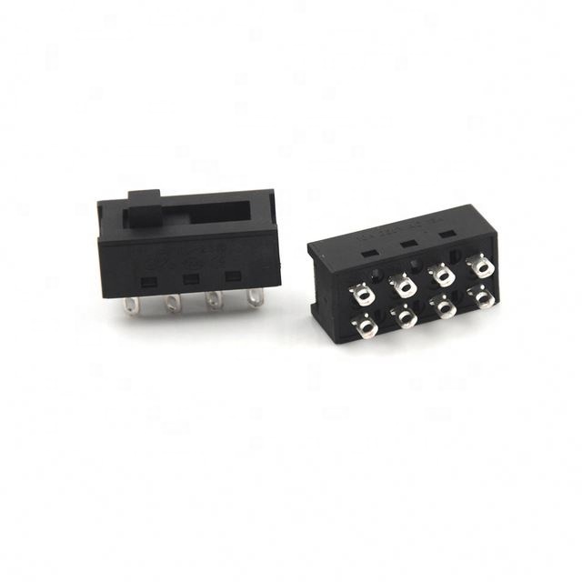220V-440V XC-2310 Small Pointed Sliding Switch 8 Pins Toggle Switch Black Three-speed Pointed Toggle Switch