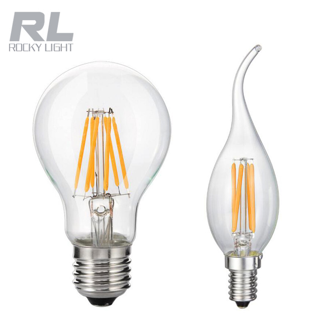 High quality Vintage Antique LED Edison filament Light Bulbs E14/E27 dimmable 185-265V candle light