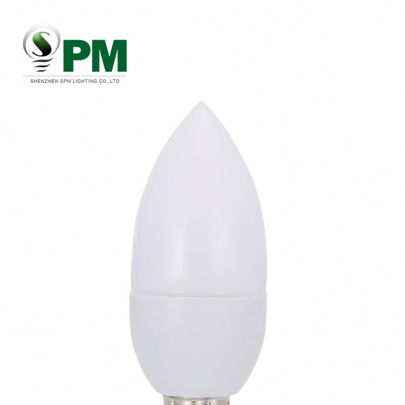High quality c35 e14 led bulb filament candle light plastic 2500k 4w dimmable led candle light