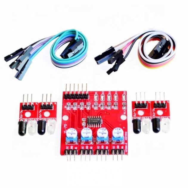 10x Four Way 4 Channel Infrared Detector Tracing Transmission Line Obstacle Avoidance Sensor Module for Diy Car Robot