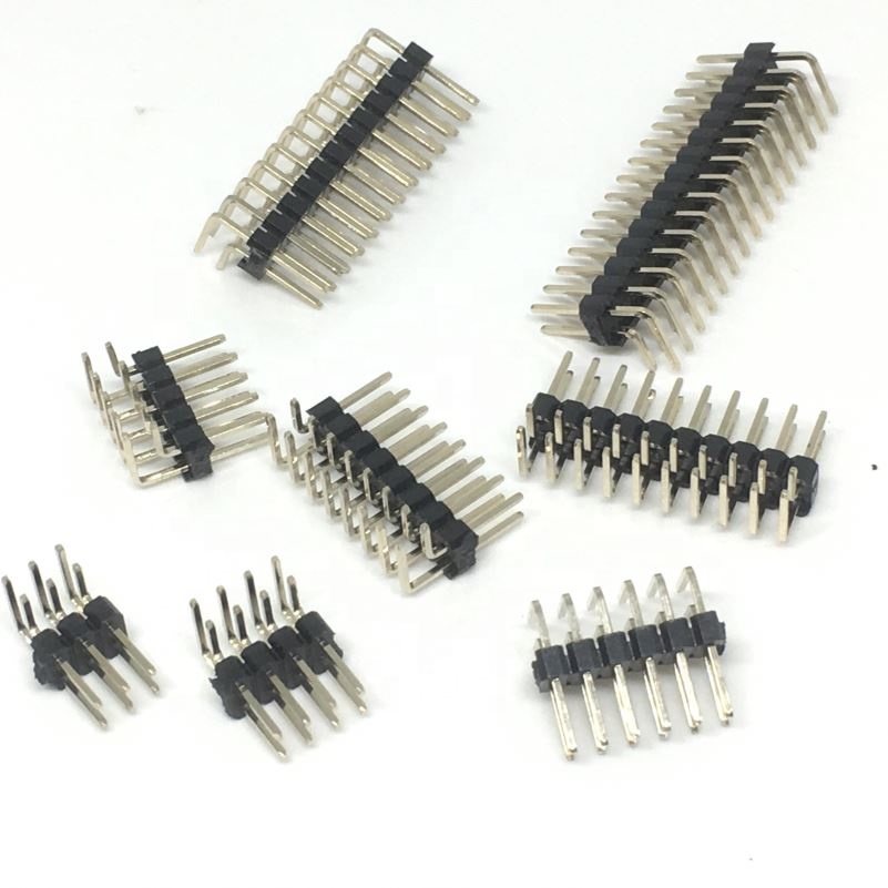 Double Row Right angle Male Breakaway PCB Board Pin Header Connector Pinheader 2 * 3/4/10/12/15/40Pin For