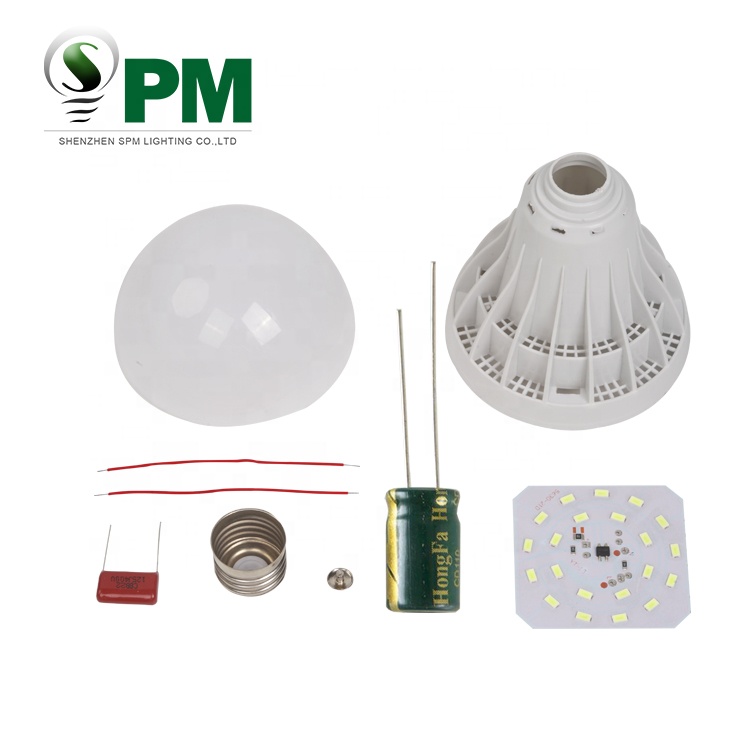 Cheapest Plastic led bulb housing 220V led bulb spare parts