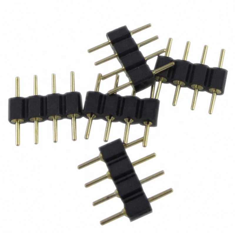 LED 4pin RGB connector 4 pins needle male type double 4pin DIY small part For LED SMD RGB 5050 3528 Strip Hot