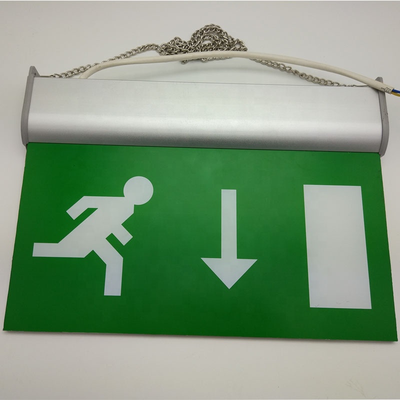 EDGE LIT ALUMINUM HOUSING SURFACE MOUNT EXIT SIGN