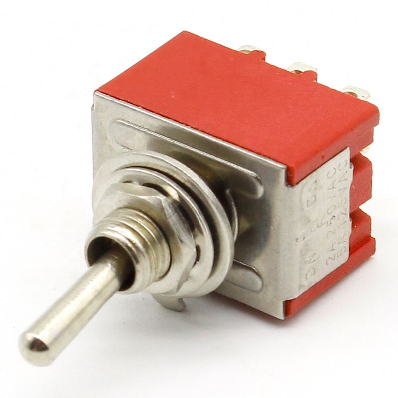NEW Red 9 Pin ON-OFF-ON 3 Position Mini Toggle Switch AC 6A/125V 3A/250V