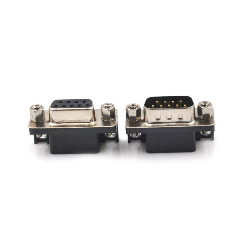 DB9 Connector DR9 Female Flapper Female Horizontal Hole DR-9S 90 Degrees Looper / Serial DB9 Female RS232 9-core