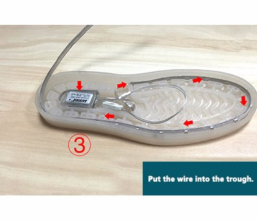 High quality led lights for shoes led shoes strip light with battery 60cm 24leds RGB color