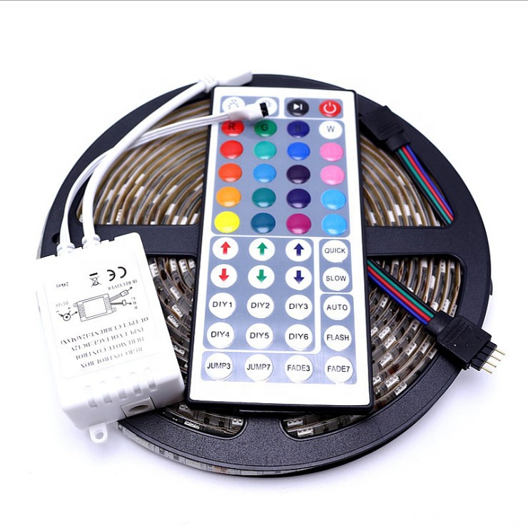 12V 5050 RGB glue waterproof LED soft light with 5M300 light with 44 key IR wireless controller