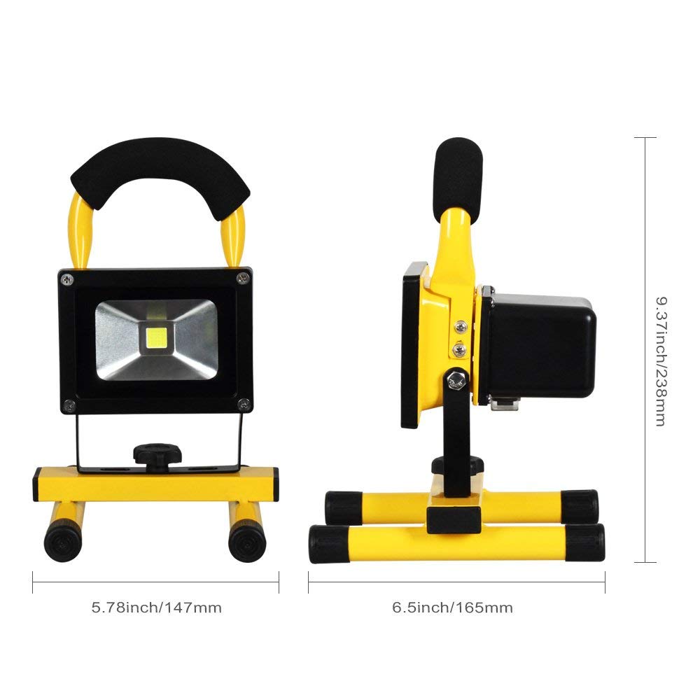 Outdoor IP65 Rechargeable 10W SMD Luminaire Housing Floodlighting Fixtures  LED Flood Lighting Light