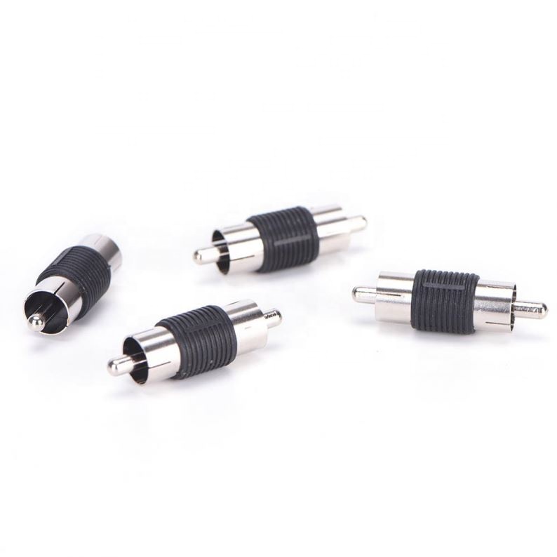 Straight AV RCA Male to Male Connectors Couplers Adapters