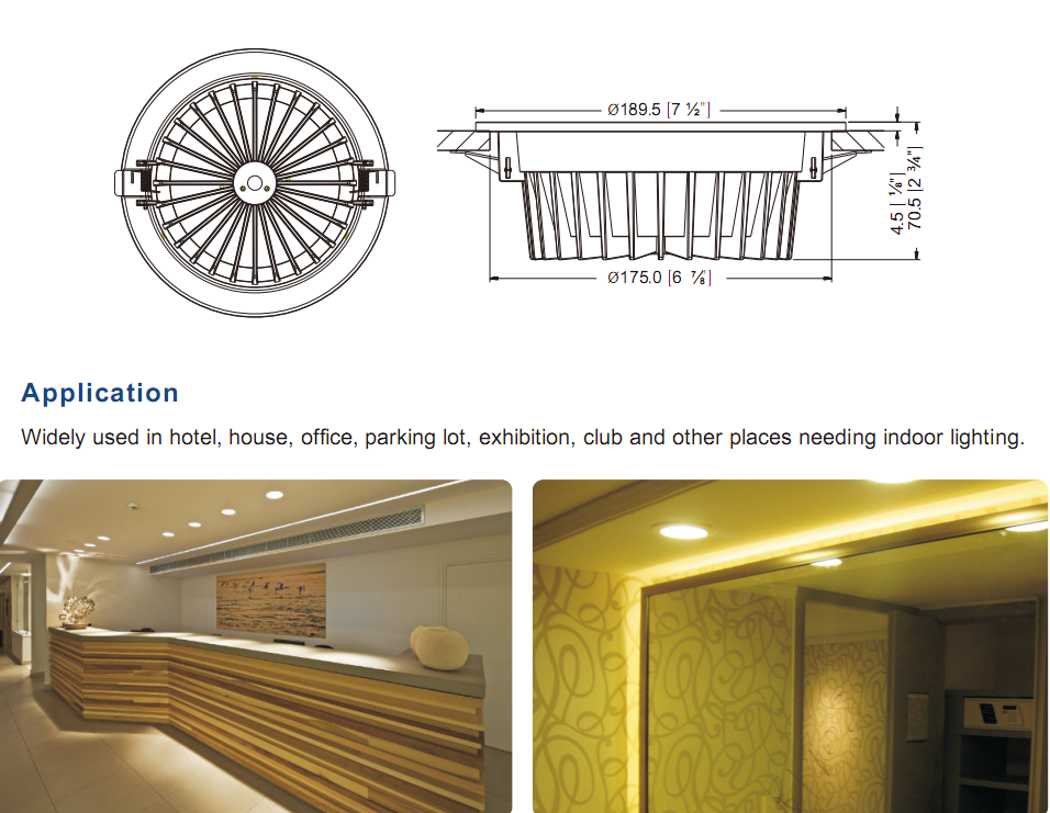 Unique 7 30w 5730 led smd down lights lights