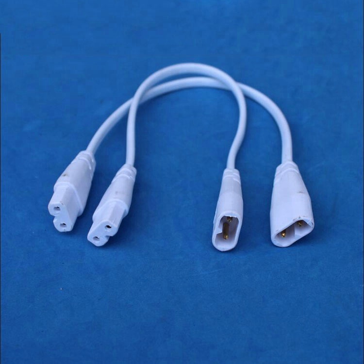 LED Integrated Lamp T8 T5 Connecter Male Female Fluorescent Lamp Bracket Power Connector Extension cable 30CM