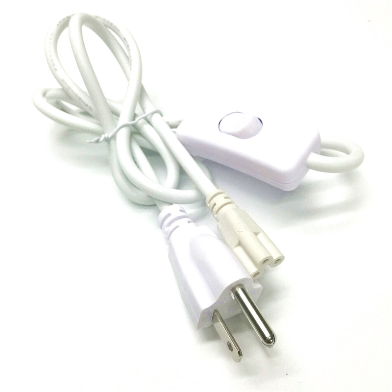 US Three Plug Power Cord 1meter Wire T8 T5 3 hole  303 Switch Power 1meter Extension Cable