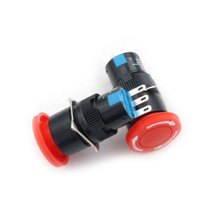 AC 250V 5A Switch Equipment Lift Elevator Latching Self Lock Red Mushroom Cap Emergency Stop Push Button Switch
