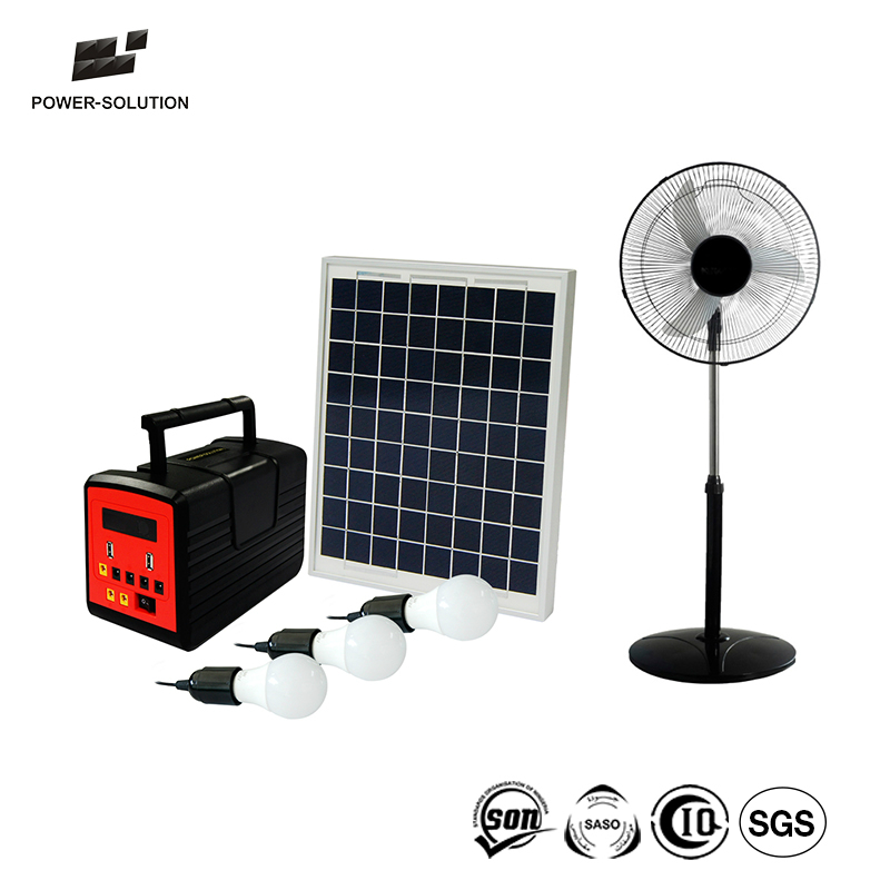 Small Portable Solar Fan and Lighting System With Led Light Bulbs For Africa Family Home Lighting