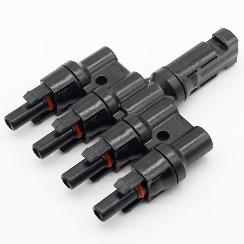 M/FM Solar Panel MC4 4 to 1 T Branch 30A Solar Panel Connector Cable Coupler Combiner MC4 Panel Cabl