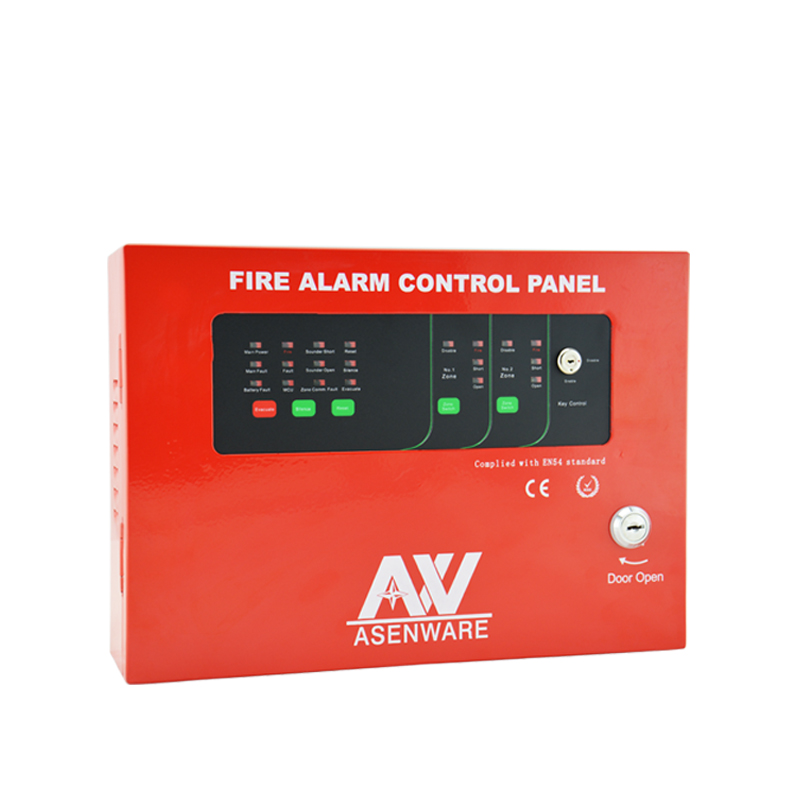 2 zones fire alarm panel 24V dc offer complete system